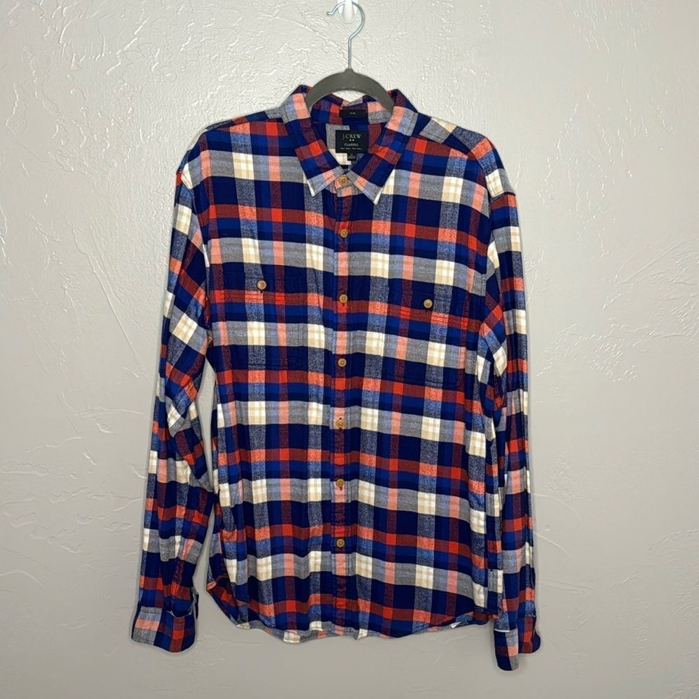 J. Crew Men's‎ New York Flannel Long Sleeve Button Up XL slim